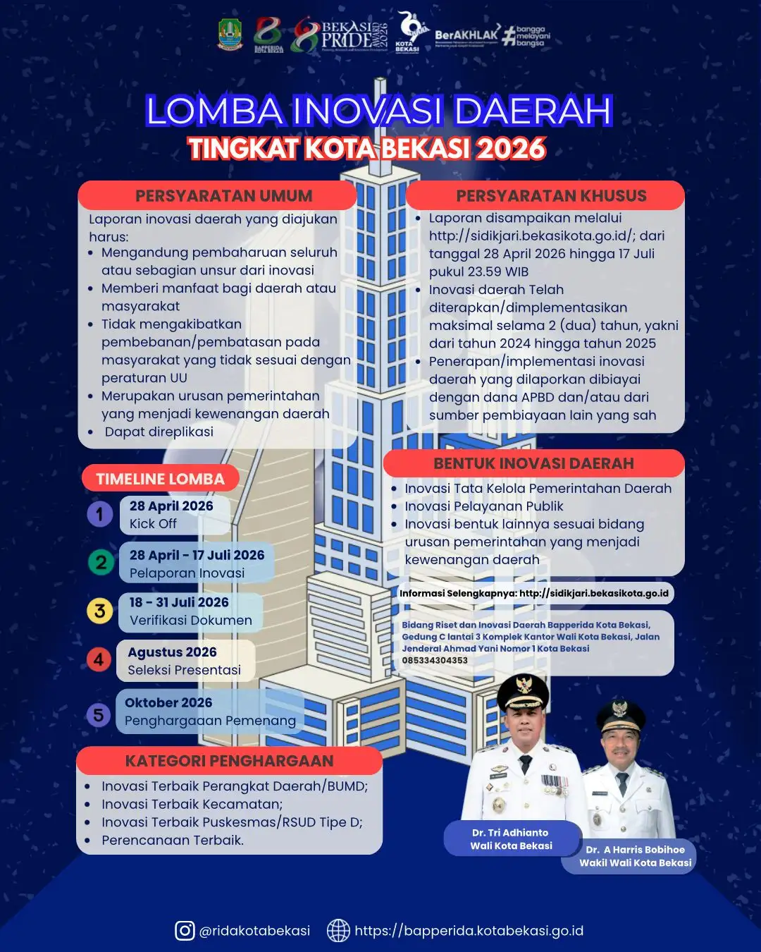 Kick Off Bekasi PRIDE Award 2026 Resmi Digelar, Dorong Integrasi Perencanaan, Riset dan Inovasi