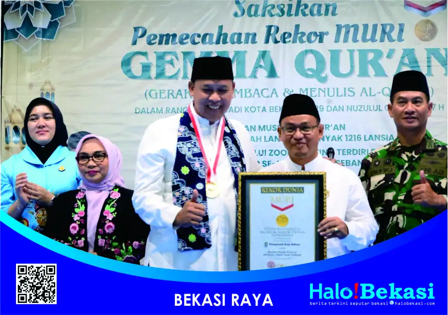 Pemkot Bekasi Raih Rekor Muri Libatkan Ribuan Orang Membaca Dan Tulis Mushaf Quran
