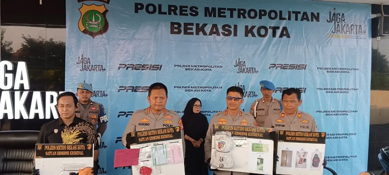 Aksi Komplotan Residivis Spesialis Begal Motor di Bekasi Berakhir di Kantor Polisi 