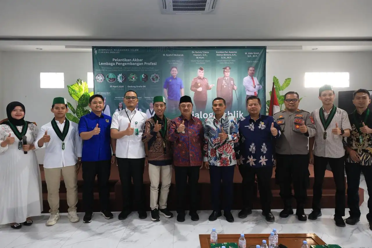 Pelantikan LPP HMI Bekasi 2026, Wakil Wali Kota Bekasi Tekankan Amanah dan Inovasi