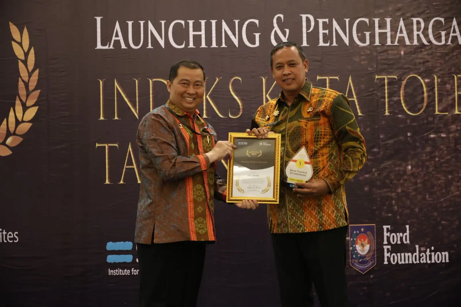 Kota Bekasi Naik ke Peringkat 5 Indeks Kota Toleran 2025, Tri Adhianto Apresiasi Kolaborasi Warga