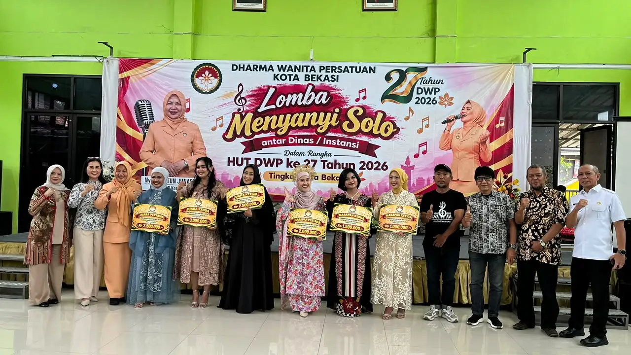 Lomba Menyanyi Solo Semarakkan HUT DWP ke-27, Antar-Dinas Adu Bakat di Kota Bekasi
