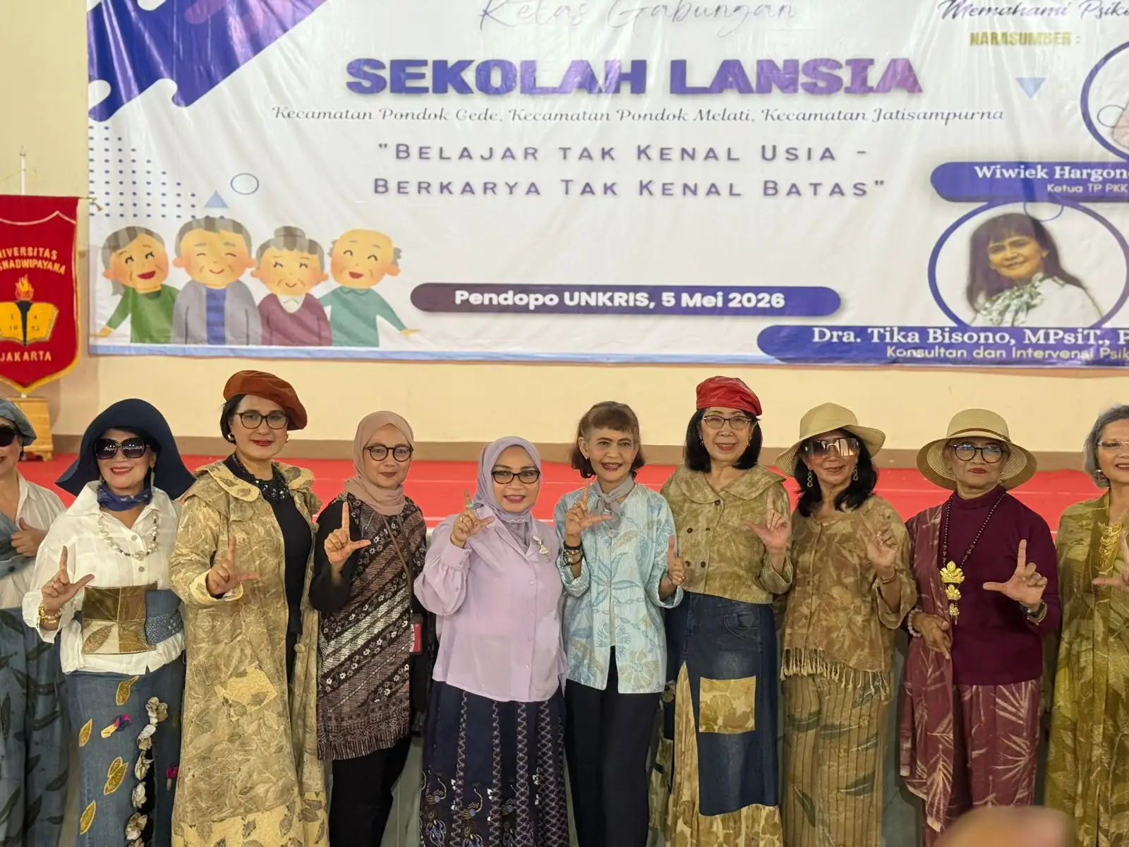 Wiwiek Hargono Jadi Narasumber Sekolah Lansia Kelas Gabungan, Bahas Pentingnya Memahami Masa Tua